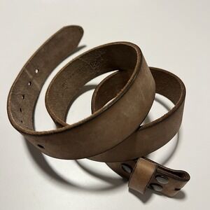 NPET Full Grain Leather Belt Sz 36 Light Brown Distress Vintage Style No Buckle